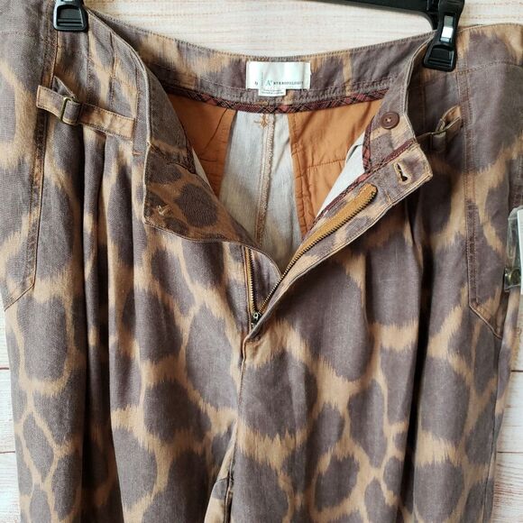 Anthro Tamarind Trouser Jogger/Lounge Giraffe Animal Print Brown Size 18W - Picture 8 of 16